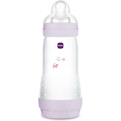 MAM Easy Start Anti-koliek fles met zuiger van SkinSoftTM siliconen, 4 maanden, 320 ml, roze MAM Easy Start Anti-koliek fles met zuiger van SkinSoftTM siliconen, 4 maanden, 320 ml, roze