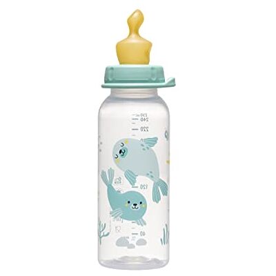nip Standaard PP-fles met anatomische latex fopspeen vanaf 6 maanden, blauw, maat M, 250 ml, jongens nip Standaard PP-fles met anatomische latex fopspeen vanaf 6 maanden, blauw, maat M, 250 ml, jongens