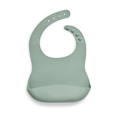 Jollein Siliconen slabbetje, 26 cm lengte x 21 cm breedte, asgroen Jollein Siliconen slabbetje, 26 cm lengte x 21 cm breedte, asgroen