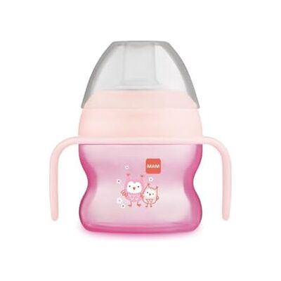 MAM Starter Cup mok met antislip handgrepen en tuit, 4 maanden, 150 ml, roze MAM Starter Cup mok met antislip handgrepen en tuit, 4 maanden, 150 ml, roze