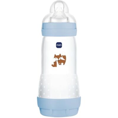 MAM Easy Start Anti-koliek fles 4 maanden snelle doorstroming (320 ml) oceaan fles ter vermindering van koliek en klachten van de baby babyfles compatibel met borstvoeding MAM Easy Start Anti-koliek fles 4 maanden snelle doorstroming (320 ml) oceaan fles ter vermindering van koliek en klachten van de baby babyfles compatibel met borstvoeding