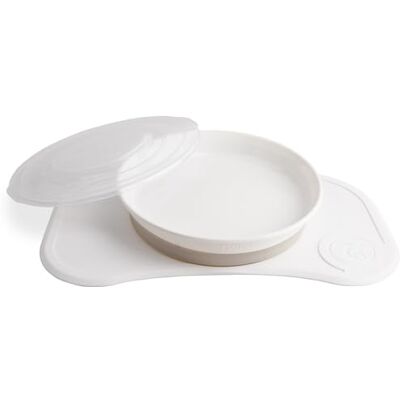 Twistshake Babyservies Mini bord met zuignap + placemat (31 x 17 cm) BPA-vrij 3-delig 6 maanden + wit Twistshake Babyservies Mini bord met zuignap + placemat (31 x 17 cm) BPA-vrij 3-delig 6 maanden + wit