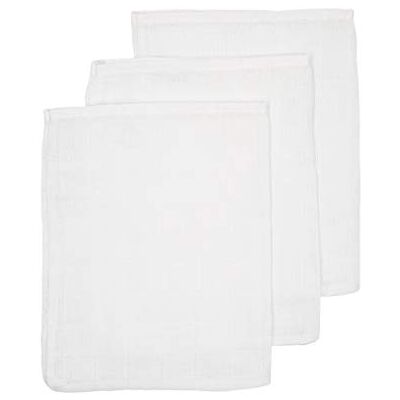 MEYCO 458000 Washandjes 3-pack, wit MEYCO 458000 Washandjes 3-pack, wit