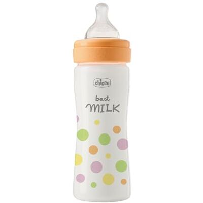 Chicco Perfect Easy fles met gemiddelde doorstroming, met Physio speen van zachte siliconen en Soft Sense-afwerking, anti-koliek, vermindert oprispingen en prikkelbaarheid, plastic fles van 250 ml, 2 Chicco Perfect Easy fles met gemiddelde doorstroming, met Physio speen van zachte siliconen en Soft Sense-afwerking, anti-koliek, vermindert oprispingen en prikkelbaarheid, plastic fles van 250 ml, 2