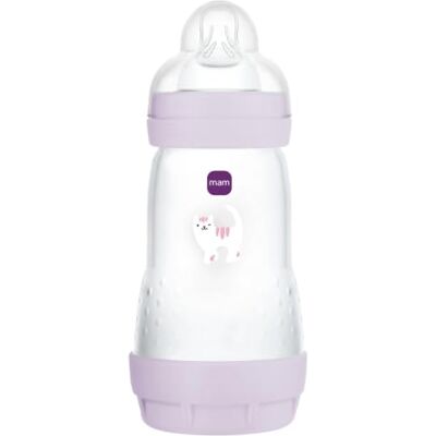 MAM Easy Start Anti-koliek fles 2+ maanden gemiddelde doorstroming (260 ml) lila fles ter vermindering van koliek en ongemak van de baby babyfles compatibel met borstvoeding MAM Easy Start Anti-koliek fles 2+ maanden gemiddelde doorstroming (260 ml) lila fles ter vermindering van koliek en ongemak van de baby babyfles compatibel met borstvoeding