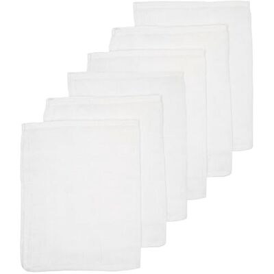 MEYCO Baby Uni Washandjes, 6-delig (washandje, 100% katoenen washandje, zeer absorberend en sneldrogend, multifunctioneel babyaccessoire), wit MEYCO Baby Uni Washandjes, 6-delig (washandje, 100% katoenen washandje, zeer absorberend en sneldrogend, multifunctioneel babyaccessoire), wit