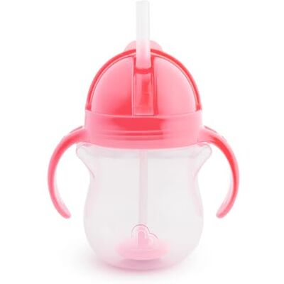 Munchkin Tip en Sip trainingsbeker met verzwaard flexibel rietje en kliksluiting (207 ml, roze) Munchkin Tip en Sip trainingsbeker met verzwaard flexibel rietje en kliksluiting (207 ml, roze)