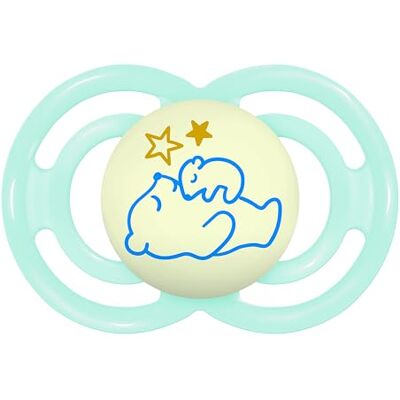 MAM Perfect Night S145 Ultradunne, flexibele siliconen zuignap SkinSoftTM Ultrasuave voor baby's vanaf 16 maanden, licht op in het donker, met zelfsteriliseerbare doos, blauw MAM Perfect Night S145 Ultradunne, flexibele siliconen zuignap SkinSoftTM Ultrasuave voor baby's vanaf 16 maanden, licht op in het donker, met zelfsteriliseerbare doos, blauw