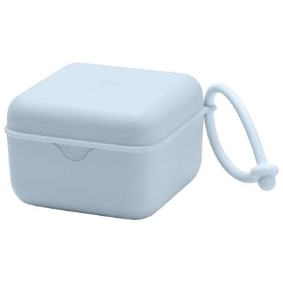 Bibs fopspeen box, opbergdoos en sterilisatiedoos, babyblauw Voor maximaal 3 fopspenen, praktisch op reis, sterilisatiefunctie, BPA-vrij voedselmateriaal Bibs fopspeen box, opbergdoos en sterilisatiedoos, babyblauw Voor maximaal 3 fopspenen, praktisch op reis, sterilisatiefunctie, BPA-vrij voedselmateriaal