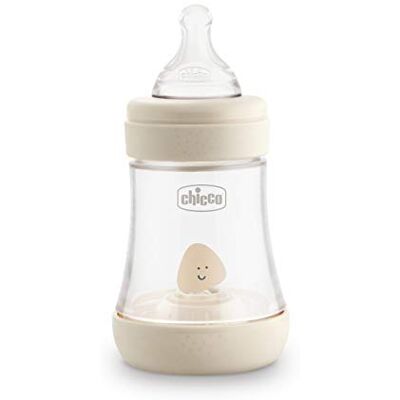 Artsana Chicco PERFECT 5 anti-koliek 150 ml babyflesje, babyfles voor pasgeborenen met langzame rivier 0+ maanden met zachte siliconen zuiger, 150 ml biofunctionele babyfles met Intui-Flow systeem, beige Artsana Chicco PERFECT 5 anti-koliek 150 ml babyflesje, babyfles voor pasgeborenen met langzame rivier 0+ maanden met zachte siliconen zuiger, 150 ml biofunctionele babyfles met Intui-Flow systeem, beige