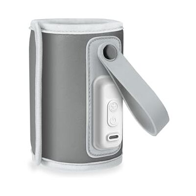 Lionelo Thermup Go Draagbare flessenwarmer, USB-C 10 W, 5 niveaus, temperatuur 38-50 °C, houdt 24 uur warm, universeel voor alle flessen, lcd-display, compact, licht, stil, BPA-vrij, grijs Lionelo Thermup Go Draagbare flessenwarmer, USB-C 10 W, 5 niveaus, temperatuur 38-50 °C, houdt 24 uur warm, universeel voor alle flessen, lcd-display, compact, licht, stil, BPA-vrij, grijs
