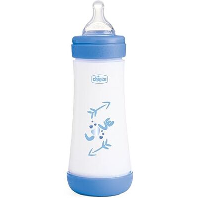 Chicco Perfect 5 fles, anti-koliekfles, 300 ml, snelle doorstroming, baby 4 m+, siliconen speen, biologisch functioneel, 300 ml, met Intui-Flow-systeem Chicco Perfect 5 fles, anti-koliekfles, 300 ml, snelle doorstroming, baby 4 m+, siliconen speen, biologisch functioneel, 300 ml, met Intui-Flow-systeem