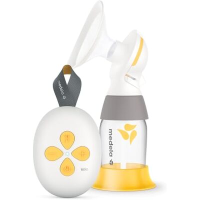 Medela Solo elektrische melktrekker, opmerkelijk stiller, oplaadbaar via USB, met PersonalFit Flex trechter en 2-fasenverwijderingstechnologie. Medela Solo elektrische melktrekker, opmerkelijk stiller, oplaadbaar via USB, met PersonalFit Flex trechter en 2-fasenverwijderingstechnologie.