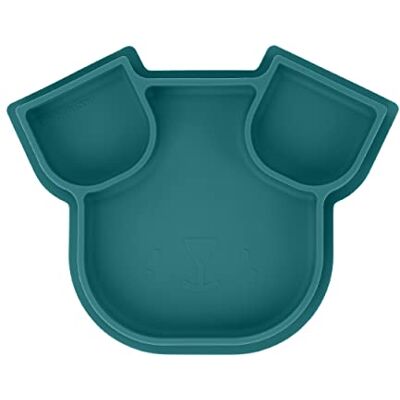 Babymoov ISY PLATE Siliconen bord met vakken Blauw Hond Babymoov ISY PLATE Siliconen bord met vakken Blauw Hond