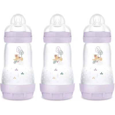 MAM Anti Colic flessen 260 ml verpakking van 3 voor meisjes (2+ maanden) MAM Anti Colic flessen 260 ml verpakking van 3 voor meisjes (2+ maanden)