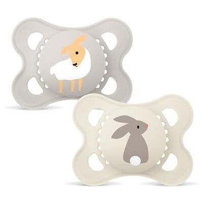 MAM Originele fopspeen 2-6 maanden (2 stuks), fopspeen 2-6 maanden met orthodontische siliconen speen, set van 2 babyaccessoires met praktische sterilisator fopspeenhouder, groen/neutraal MAM Originele fopspeen 2-6 maanden (2 stuks), fopspeen 2-6 maanden met orthodontische siliconen speen, set van 2 babyaccessoires met praktische sterilisator fopspeenhouder, groen/neutraal