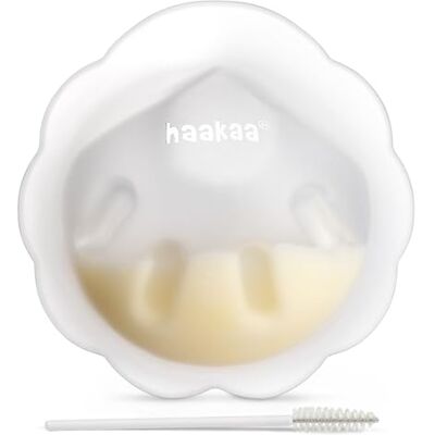 haakaa Petal Soft melkcontainer van zachte siliconen, discreet, lekvrij, herbruikbare borstkommen, met reinigingsborstel, 1 stuk haakaa Petal Soft melkcontainer van zachte siliconen, discreet, lekvrij, herbruikbare borstkommen, met reinigingsborstel, 1 stuk