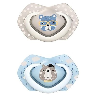 Canpol babies Set van 2 siliconen fopspenen (18 m+ Bonjour Paris Boy) Canpol babies Set van 2 siliconen fopspenen (18 m+ Bonjour Paris Boy)