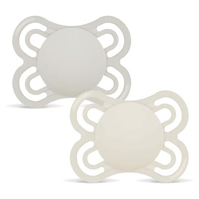 MAM Perfecte set van 2 siliconen fopspenen 2-6 maanden (2 stuks), fopspeen 2-6 maanden siliconen voor een gezonde mondontwikkeling, set van 2 babyaccessoires met sterilisator fopspeenhouder, groen MAM Perfecte set van 2 siliconen fopspenen 2-6 maanden (2 stuks), fopspeen 2-6 maanden siliconen voor een gezonde mondontwikkeling, set van 2 babyaccessoires met sterilisator fopspeenhouder, groen