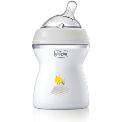 Chicco Natural Feeling Anti-koliek babyfles 2 m plus 250 ml fles met siliconen speen gemiddelde stroom neutrale kleur Chicco Natural Feeling Anti-koliek babyfles 2 m plus 250 ml fles met siliconen speen gemiddelde stroom neutrale kleur