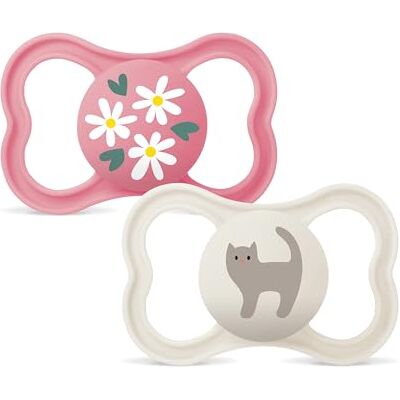 MAM Air fopspeen 6-16 maanden (2 stuks), fopspeen 6-16 maanden voor de gevoelige en gevoelige huid, set van 2 babyaccessoires met fopspeen van natuurlijk rubber en steriliserende fopspeenhouder MAM Air fopspeen 6-16 maanden (2 stuks), fopspeen 6-16 maanden voor de gevoelige en gevoelige huid, set van 2 babyaccessoires met fopspeen van natuurlijk rubber en steriliserende fopspeenhouder