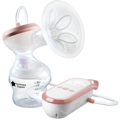 Tommee Tippee Unieke elektrische borstkolf, Made for Me, siliconen massagebeker, USB-oplaadbaar, stil, draagbaar, express-modi, fles inbegrepen, oud ontwerp Tommee Tippee Unieke elektrische borstkolf, Made for Me, siliconen massagebeker, USB-oplaadbaar, stil, draagbaar, express-modi, fles inbegrepen, oud ontwerp