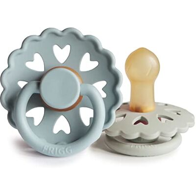 FRIGG Fairytale 2 stuks fopspeen latex fopspeen BPA-vrij gemaakt in Denemarken symmetrische kersenspeen (Stone Blue/Willow Grey, maat 1 (0-6 maanden)) FRIGG Fairytale 2 stuks fopspeen latex fopspeen BPA-vrij gemaakt in Denemarken symmetrische kersenspeen (Stone Blue/Willow Grey, maat 1 (0-6 maanden))