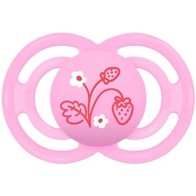 MAM Perfect S137 fopspeen – extra dunne en flexibele zuiger van SkinSoftTM Ultra Soft siliconen voor baby's vanaf 6 maanden, roze (1 stuk) met steriliseerbare autobox, Spaanse versie MAM Perfect S137 fopspeen – extra dunne en flexibele zuiger van SkinSoftTM Ultra Soft siliconen voor baby's vanaf 6 maanden, roze (1 stuk) met steriliseerbare autobox, Spaanse versie
