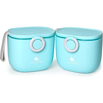 Termichy melkpoederdispenser, 500 ml, luchtdichte draagbare melkpoedercontainer voor op reis, met schraper en lepel Termichy melkpoederdispenser, 500 ml, luchtdichte draagbare melkpoedercontainer voor op reis, met schraper en lepel