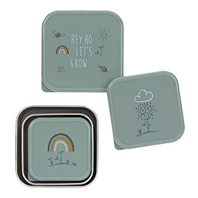 Lässig Set van 3 Garden Explorer Snackboxen, roestvrij staal Lässig Set van 3 Garden Explorer Snackboxen, roestvrij staal