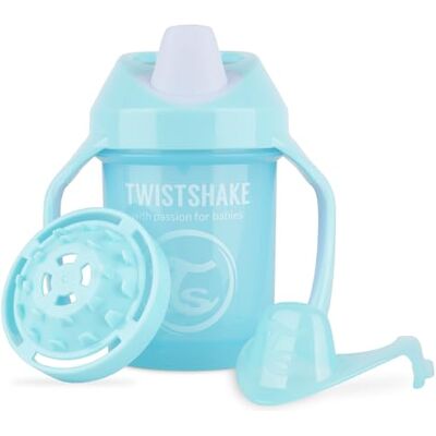 Twistshake Mini Cup met Lekvrije Drinksnavel en Afdichting van Siliconen 230ml, Trainingsbeker met Handvat en Vruchtenmenger, Kinderen Drinkbeker, 4 Maanden+, BPA Vrij, Pastelblauw Twistshake Mini Cup met Lekvrije Drinksnavel en Afdichting van Siliconen 230ml, Trainingsbeker met Handvat en Vruchtenmenger, Kinderen Drinkbeker, 4 Maanden+, BPA Vrij, Pastelblauw