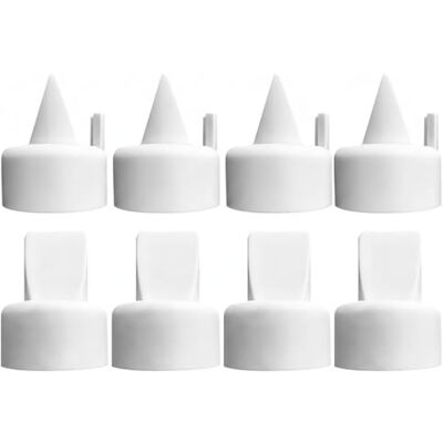 MilkFlow 8 vervangende duckbill-ventielen voor Spectra S1/S2/9 Plus, Synergy Gold en compatibele Medela-pompen, ventielen met lipje, BPA-vrije siliconen, 8 stuks, niet origineel MilkFlow 8 vervangende duckbill-ventielen voor Spectra S1/S2/9 Plus, Synergy Gold en compatibele Medela-pompen, ventielen met lipje, BPA-vrije siliconen, 8 stuks, niet origineel