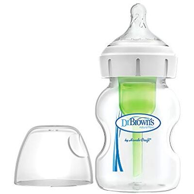 Dr. Brown's Opties +, fles met brede hals, 150 ml, transparant Dr. Brown's Opties +, fles met brede hals, 150 ml, transparant
