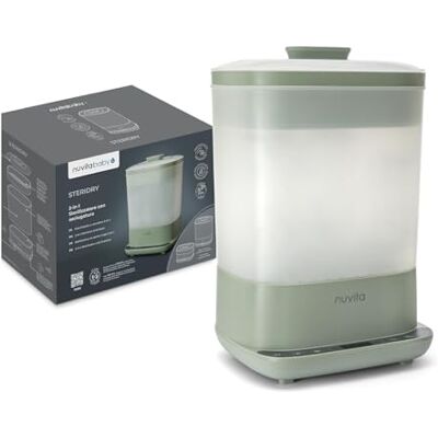 Nuvita 1088 SteriDry 2-in-1 sterilisator en droger voor flessen, stoomsterilisatie 99,99%, HEPA-filter voor gezuiverd drogen, steriele opslag 72 uur, grote capaciteit, timer Nuvita 1088 SteriDry 2-in-1 sterilisator en droger voor flessen, stoomsterilisatie 99,99%, HEPA-filter voor gezuiverd drogen, steriele opslag 72 uur, grote capaciteit, timer