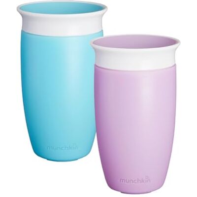 Munchkin Mok Miracle 360° blauw / paars, 2 stuks Munchkin Mok Miracle 360° blauw / paars, 2 stuks