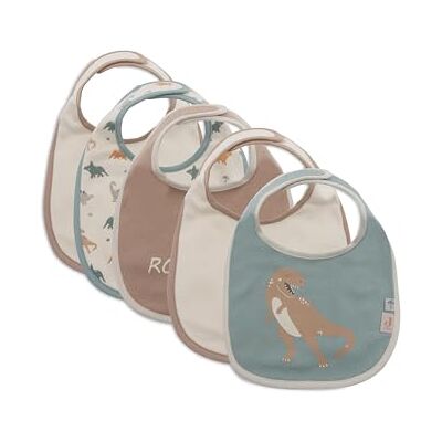 Jollein Roarsome waterdichte slabbetjes, 5 stuks Jollein Roarsome waterdichte slabbetjes, 5 stuks