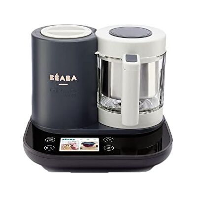 Béaba -Babycook Smart-digitale babyfoodprocessor-geïntegreerde weegschaal-glazen kom-roestvrijstalen mand-grote inhoud 2,25L -zacht stomen -touchscreen/toepassingsgerichte applicatie-Antraciet Béaba -Babycook Smart-digitale babyfoodprocessor-geïntegreerde weegschaal-glazen kom-roestvrijstalen mand-grote inhoud 2,25L -zacht stomen -touchscreen/toepassingsgerichte applicatie-Antraciet