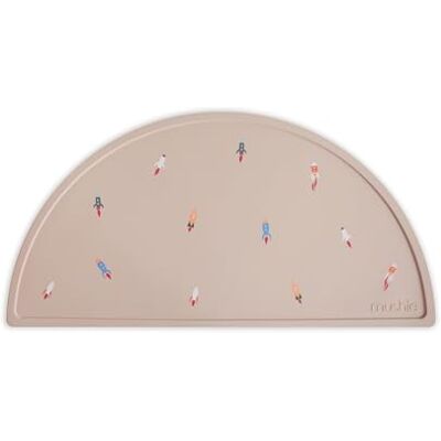 mushie Placemat Rocket Ship Siliconen Mat Eten mushie Placemat Rocket Ship Siliconen Mat Eten