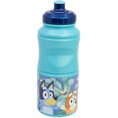 Stor Bluey Drinkfles voor kinderen, 380 ml, kunststof, herbruikbaar, met lekvrije sluiting, antislip, BPA-vrij Stor Bluey Drinkfles voor kinderen, 380 ml, kunststof, herbruikbaar, met lekvrije sluiting, antislip, BPA-vrij
