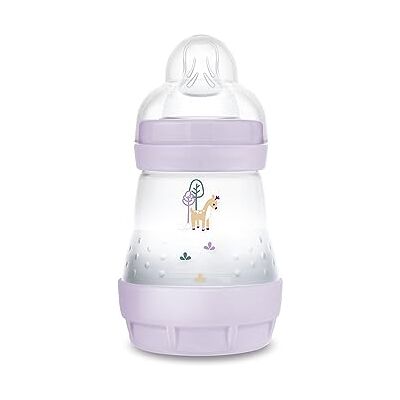 MAM Easy Start Anti-koliek-fles, 160 ml, bijzonder goed geaccepteerde melkfles, met bodemventiel tegen koliek en speen, maat 1, 0 maanden, hert MAM Easy Start Anti-koliek-fles, 160 ml, bijzonder goed geaccepteerde melkfles, met bodemventiel tegen koliek en speen, maat 1, 0 maanden, hert