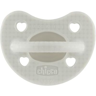 Chicco Siliconen fopspeen 2-6 maanden, zacht en delicaat rubber, ondersteunt fysiologische ademhaling en bevordert de goede ontwikkeling van de mond, 1 stuk, neutraal Chicco Siliconen fopspeen 2-6 maanden, zacht en delicaat rubber, ondersteunt fysiologische ademhaling en bevordert de goede ontwikkeling van de mond, 1 stuk, neutraal