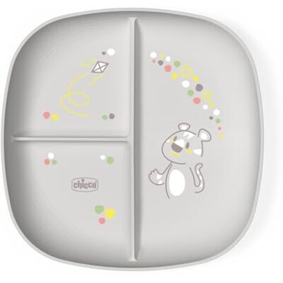Chicco Voedselbord voor baby's en kinderen, voedselbord met 3 vakken om nieuwe smaken te ontdekken, vaatwasmachinebestendig, magnetron, BPA-vrij, 12 maanden, grijs Chicco Voedselbord voor baby's en kinderen, voedselbord met 3 vakken om nieuwe smaken te ontdekken, vaatwasmachinebestendig, magnetron, BPA-vrij, 12 maanden, grijs