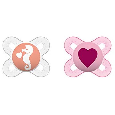 MAM Start fopspeen in een set van 2, -speen voor premature en pasgeboren baby's, babyspeen van zachte SkinSoft siliconen in bewaardoosje, 0-2 maanden, roze MAM Start fopspeen in een set van 2, -speen voor premature en pasgeboren baby's, babyspeen van zachte SkinSoft siliconen in bewaardoosje, 0-2 maanden, roze
