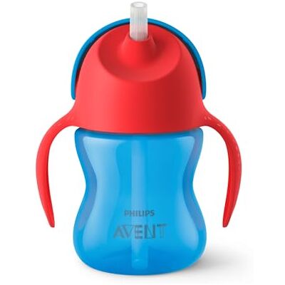 AVENT Philips Rietjesbeker 200 ml Afsluitventiel en klikdeksel Eenvoudig te monteren Vaatwasmachinebestendig 9m+ Blauw met rood SCF796/01 AVENT Philips Rietjesbeker 200 ml Afsluitventiel en klikdeksel Eenvoudig te monteren Vaatwasmachinebestendig 9m+ Blauw met rood SCF796/01