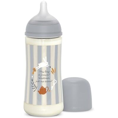 Suavinex , Fles van 360 ml, fles met symmetrische speen SX Pro van siliconen met snelle doorstroming (L), met anti-koliek ventiel, ultrazachte dunne siliconen, voor baby's vanaf 6 maanden, Wonderland blauw Suavinex , Fles van 360 ml, fles met symmetrische speen SX Pro van siliconen met snelle doorstroming (L), met anti-koliek ventiel, ultrazachte dunne siliconen, voor baby's vanaf 6 maanden, Wonderland blauw