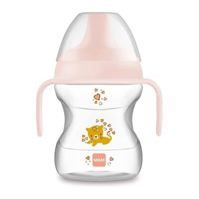 MAM Learn To Drink Cup mok met afneembare handgrepen en tuit, 6 maanden, 190 ml, roze MAM Learn To Drink Cup mok met afneembare handgrepen en tuit, 6 maanden, 190 ml, roze