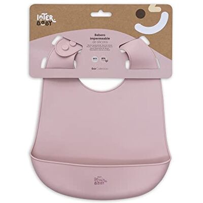 Interbaby Baby-slabbetje gemaakt van siliconen, roze Interbaby Baby-slabbetje gemaakt van siliconen, roze