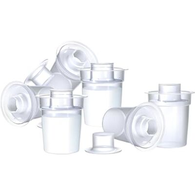 Nuby Set van 6 babymelkpoederdispensers gemakkelijk uit te gieten reisklaar compatibel met de meeste flessen, waaronder RapidCool Nuby Set van 6 babymelkpoederdispensers gemakkelijk uit te gieten reisklaar compatibel met de meeste flessen, waaronder RapidCool