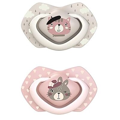Canpol babies Set van 2 siliconen fopspenen (18 m+ Bonjour Paris Girl) Canpol babies Set van 2 siliconen fopspenen (18 m+ Bonjour Paris Girl)