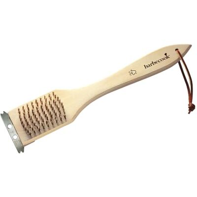 Barbecook metalen borstel van koper, hout en roestvrij staal, 31 cm Barbecook metalen borstel van koper, hout en roestvrij staal, 31 cm